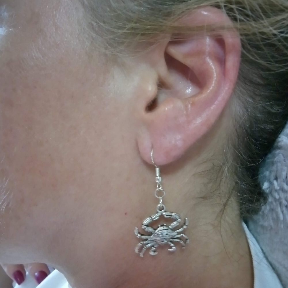Crab and Shrimp earrings